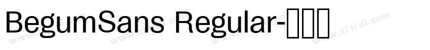 BegumSans Regular字体转换